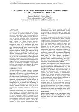 Cfd-Assisted Design and Optimization of Solar Chimneys for Elementary School Classrooms