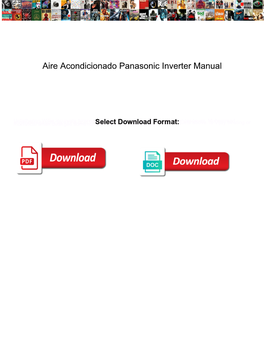 Aire Acondicionado Panasonic Inverter Manual
