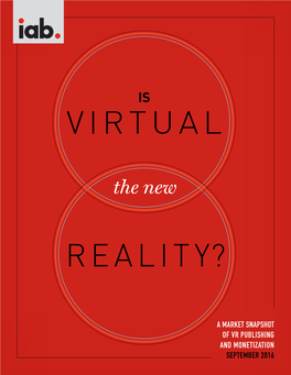Is Virtual the New Reality? Is Virtual the New Reality? Ptk > Introduction