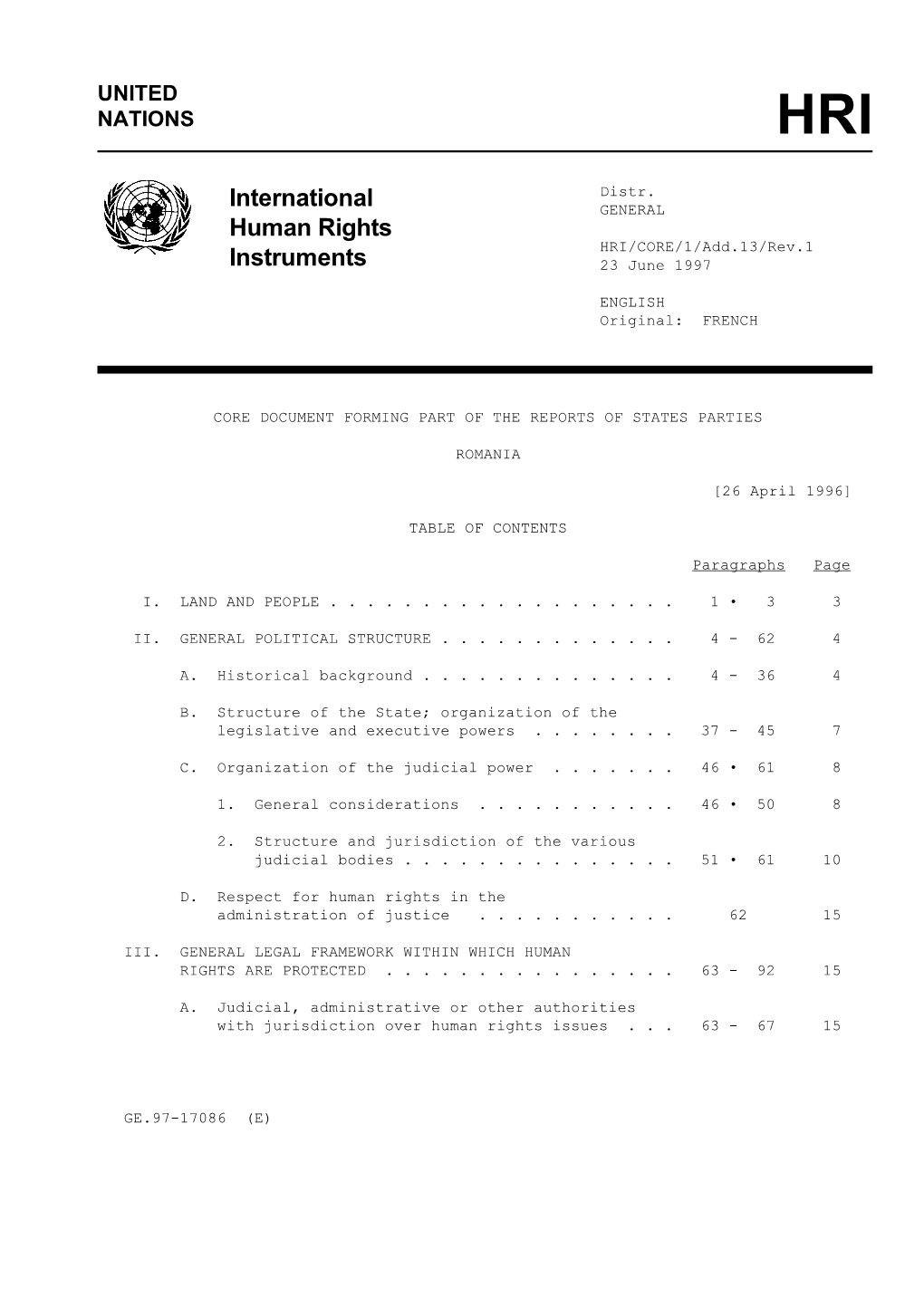 International Human Rights Instruments