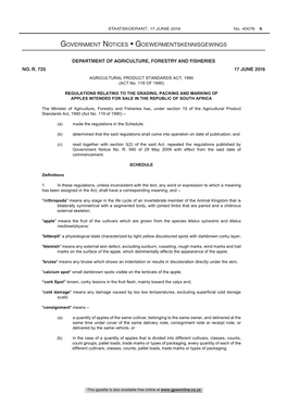 Agricultural Product Standards Act: Regulations: Grading