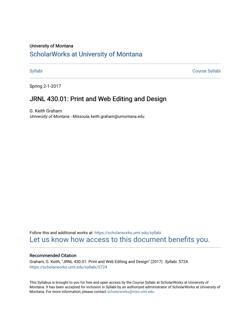 JRNL 430.01: Print and Web Editing and Design