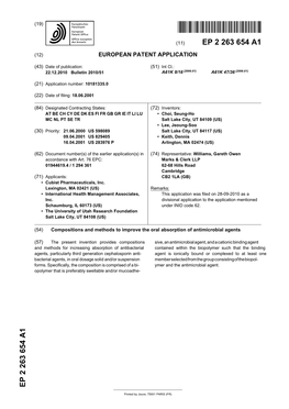 Compositions and Methods to Improve the Oral Absorption of Antimicrobial Agents