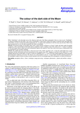 The Colour of the Dark Side of the Moon P