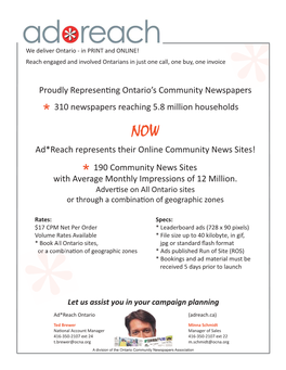 Proudly Representing Ontario's Community Newspapers 310