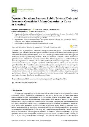 Dynamic Relations Between Public External Debt and Economic Growth in African Countries: a Curse Or Blessing?
