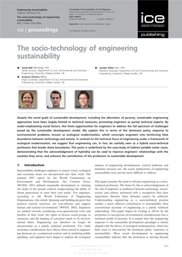 The Socio-Technology of Engineering Sustainability