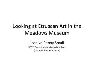 Looking at Etruscan Art in the Meadows Museum