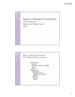 04A-Agents of Synaptic Transmission