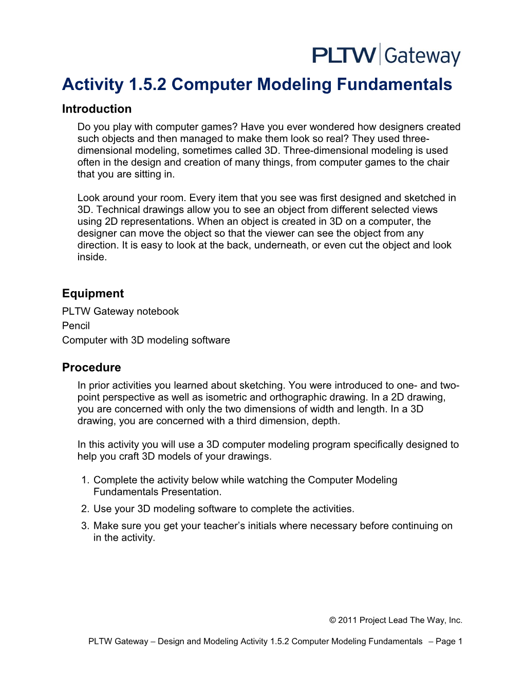 Activity 1.5.2 Computer Modeling Fundamentals