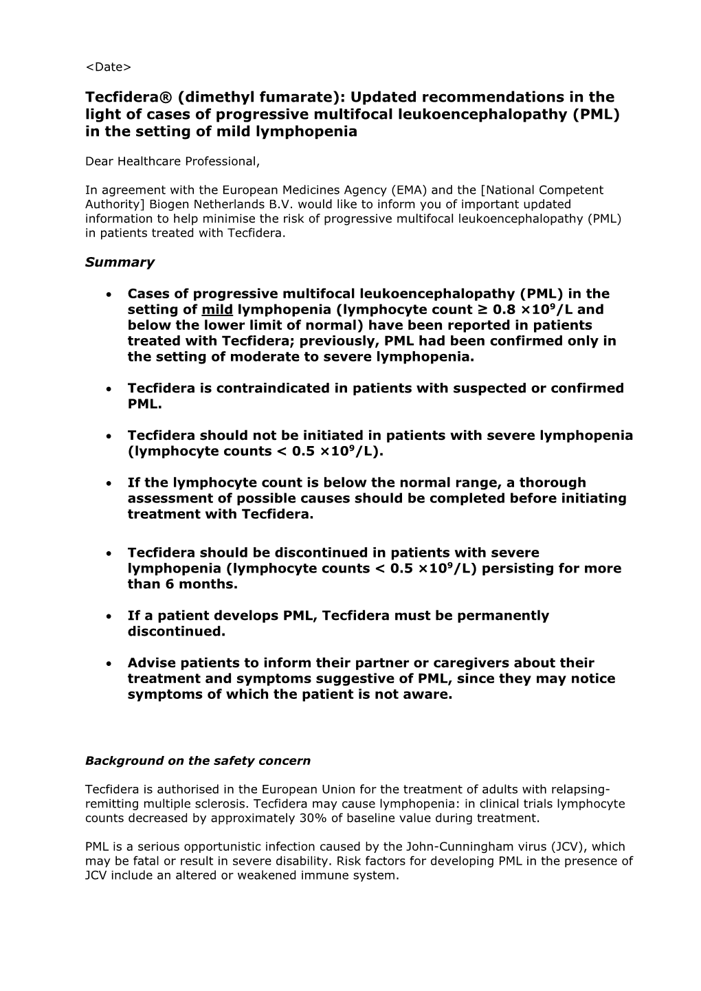 Tecfidera (Dimethyl Fumarate)