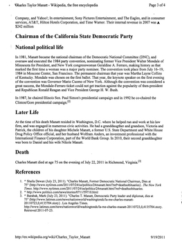 Chairman of the California State Democratic Party National Political