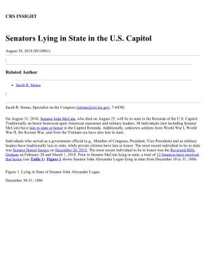 Senators Lying in State in the U.S. Capitol