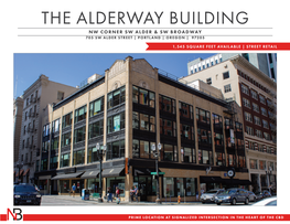 Alderway Building Nw Corner Sw Alder & Sw Broadway 705 Sw Alder Street | Portland | Oregon | 97205