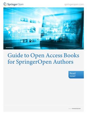 Guide to Open Access Books for Springeropen Authors