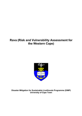 Rava (Risk and Vulnerability Assessment for the Western Cape)