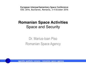 Romanian Space Activities Space and Security