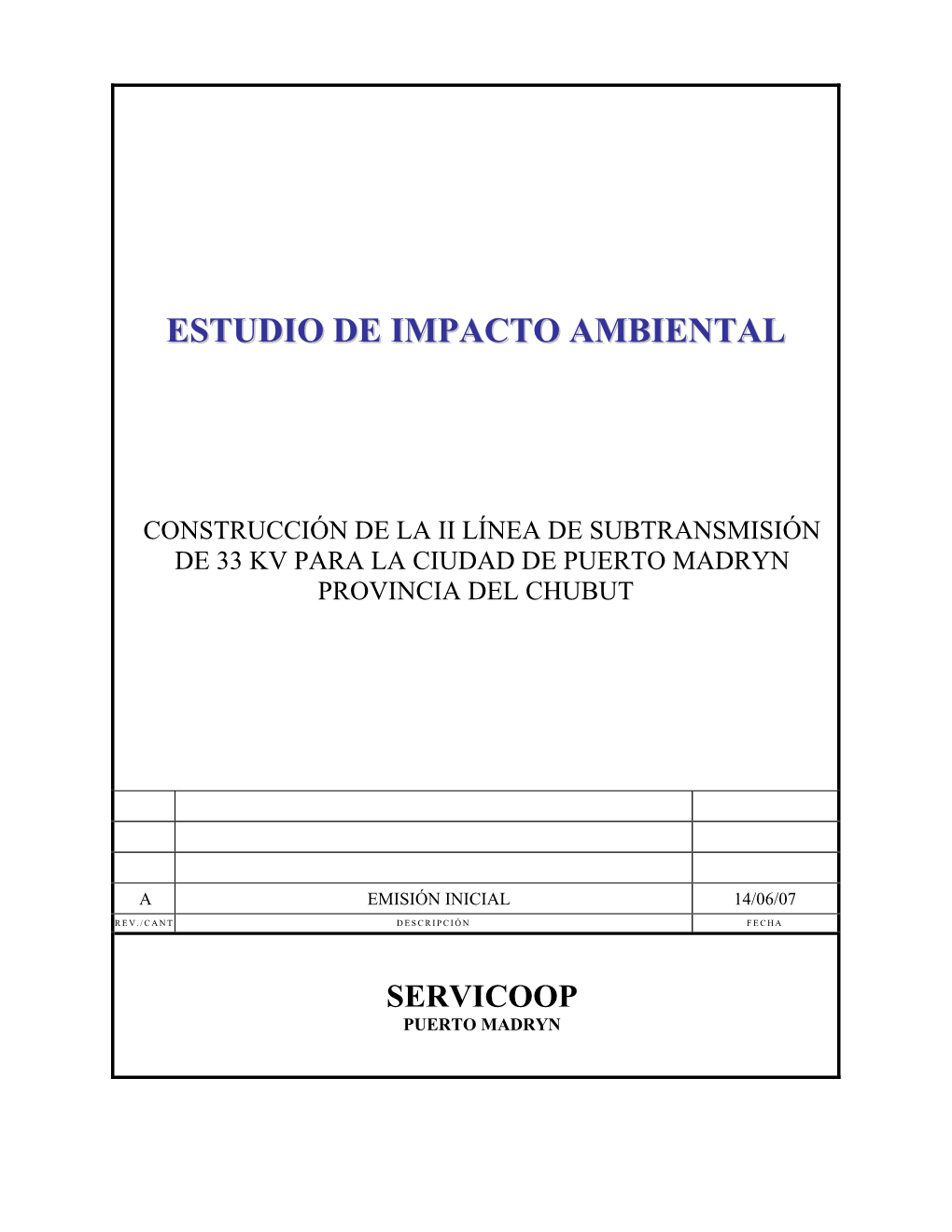 Estudio De Impacto Ambiental