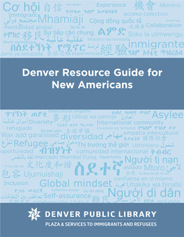 Denver Resource Guide for New Americans