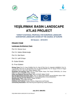 Yeşilirmak Basin Landscape Atlas Project