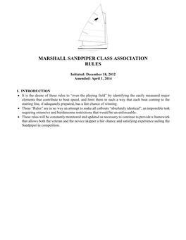 Marshall Sandpiper Class Association Rules