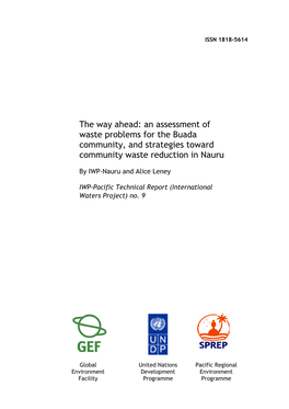 An Assessment of Waste Problems for the Buada Community, and Strategies Toward Community Waste Reduction in Nauru