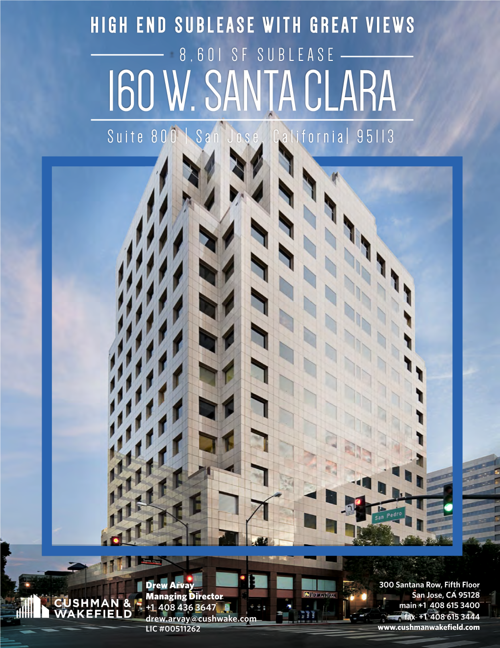 High End Sublease with Great Views ±8,601 Sf Sublease 160 W