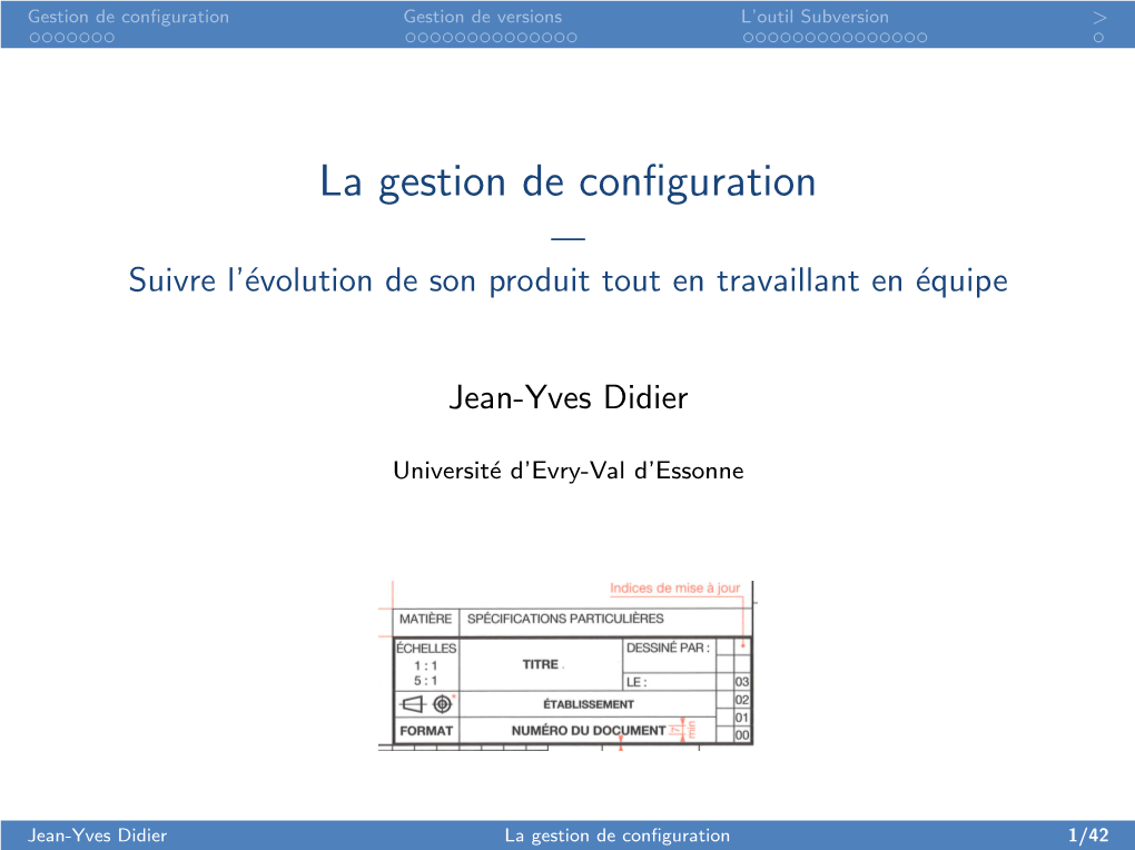 La Gestion De Configuration