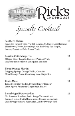 Specialty Cocktails