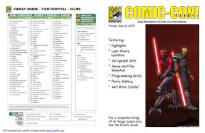 Friday at Comic Con Files/SDCC Fridays Newsletter.Pdf
