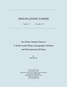 A Study on the Olmec Iconographic Symbols and Mesoamerican Writing