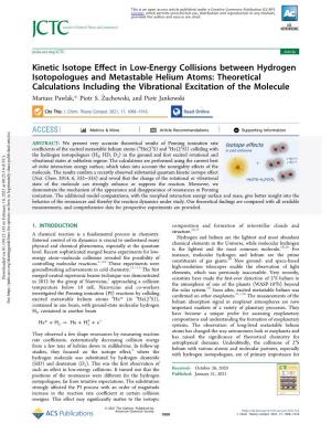 Kinetic Isotope Effect in Low-Energy Collisions Between Hydrogen