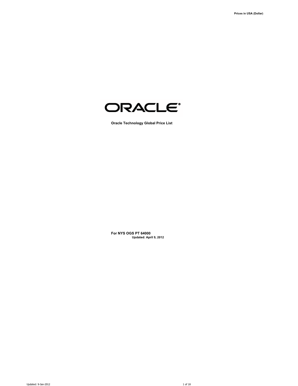 76000 20944 Oracle Pricing