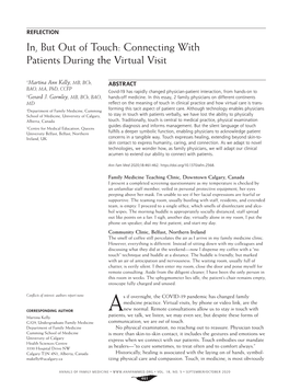 Connecting with Patients During the Virtual Visit