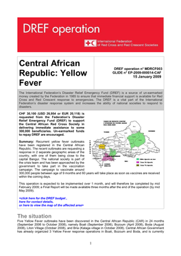 Central African Republic: Yellow Fever