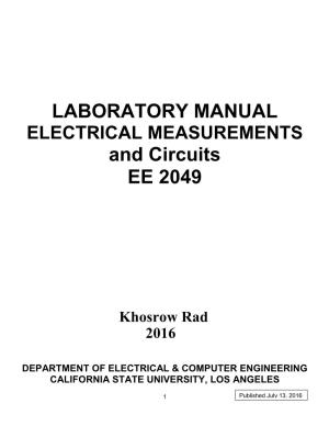 EE-2049 Measurements & Circuits