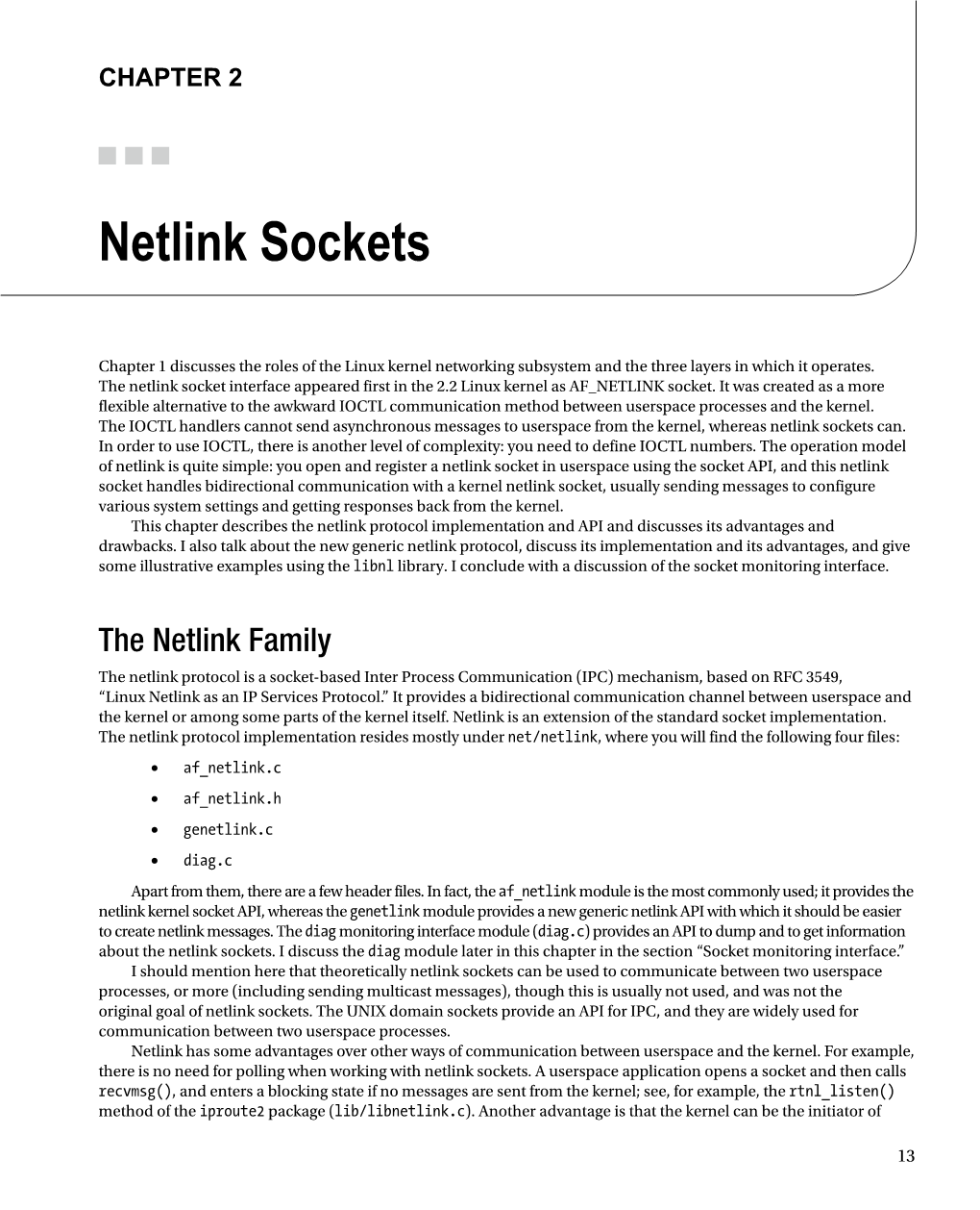 Netlink Sockets