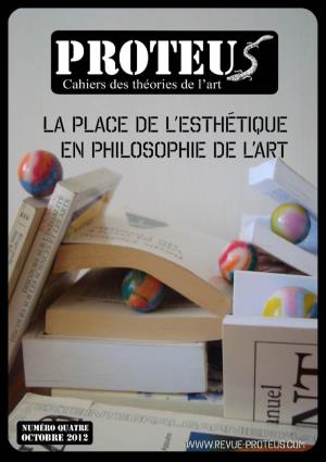 Cahiers Des Théories De L'art 1