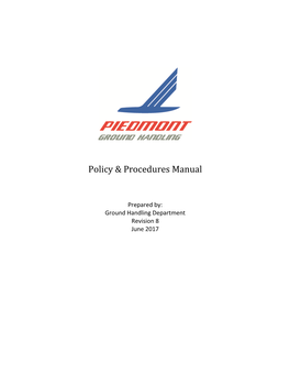 Piedmont Ground Handling Policy and Procedures Manual