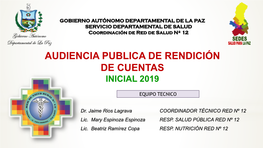 Red Rural Nº 12 Audiencia Publica Inicial 2019