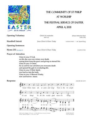 View Easter Sunday Bulletin