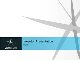 Investor Presentation May 2018 Important Note Regarding Projections and Other Forward-Looking Statements