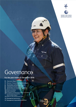 Governance for the Year Ended 31 December 2016