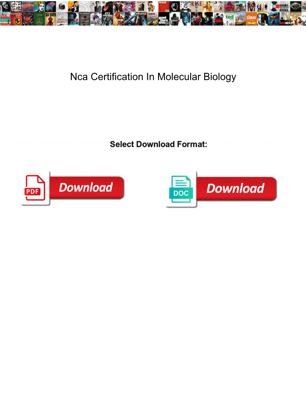 Nca Certification in Molecular Biology