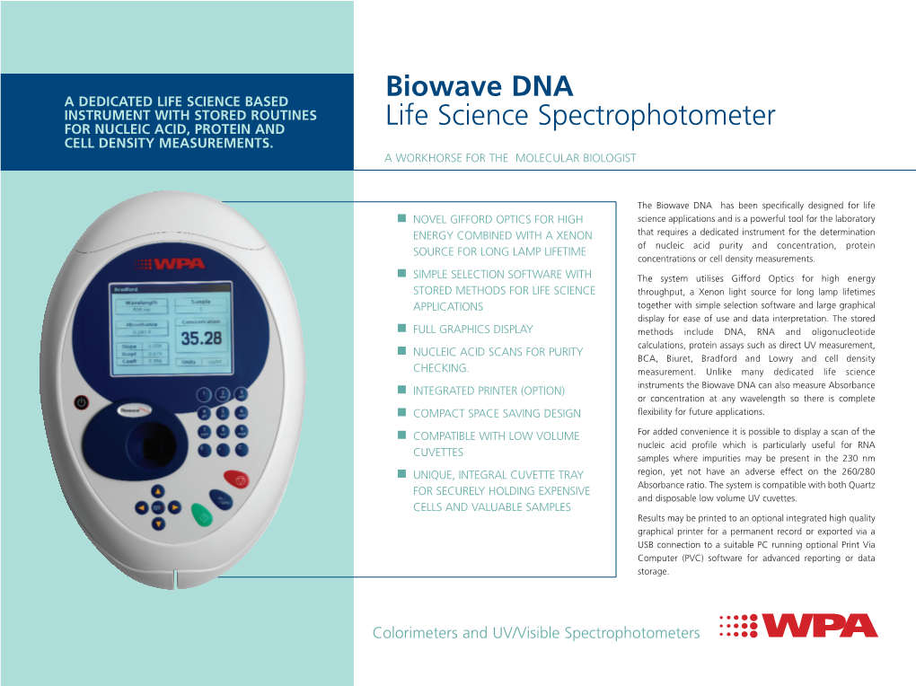 Data Sheets Biowave