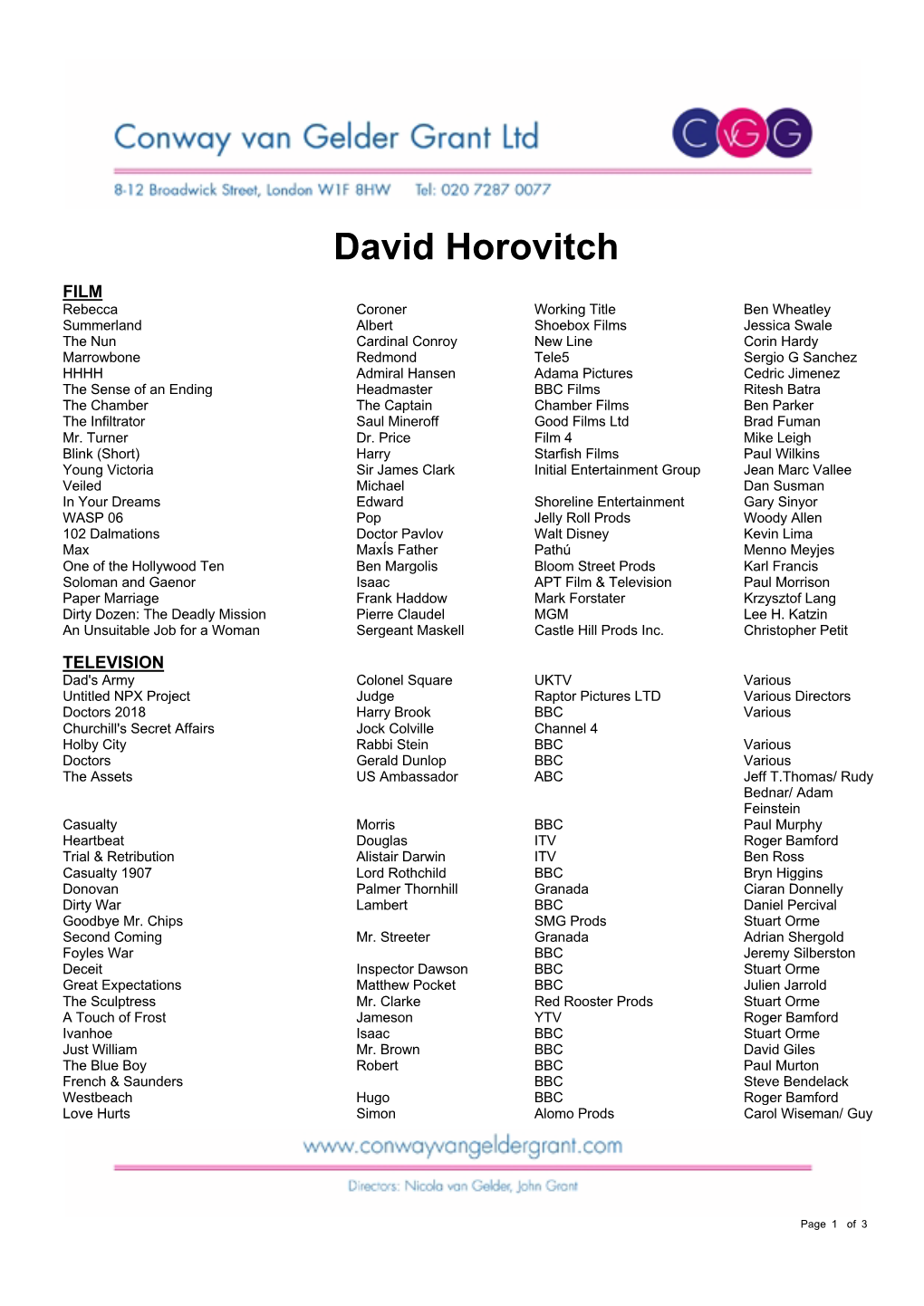 David Horovitch