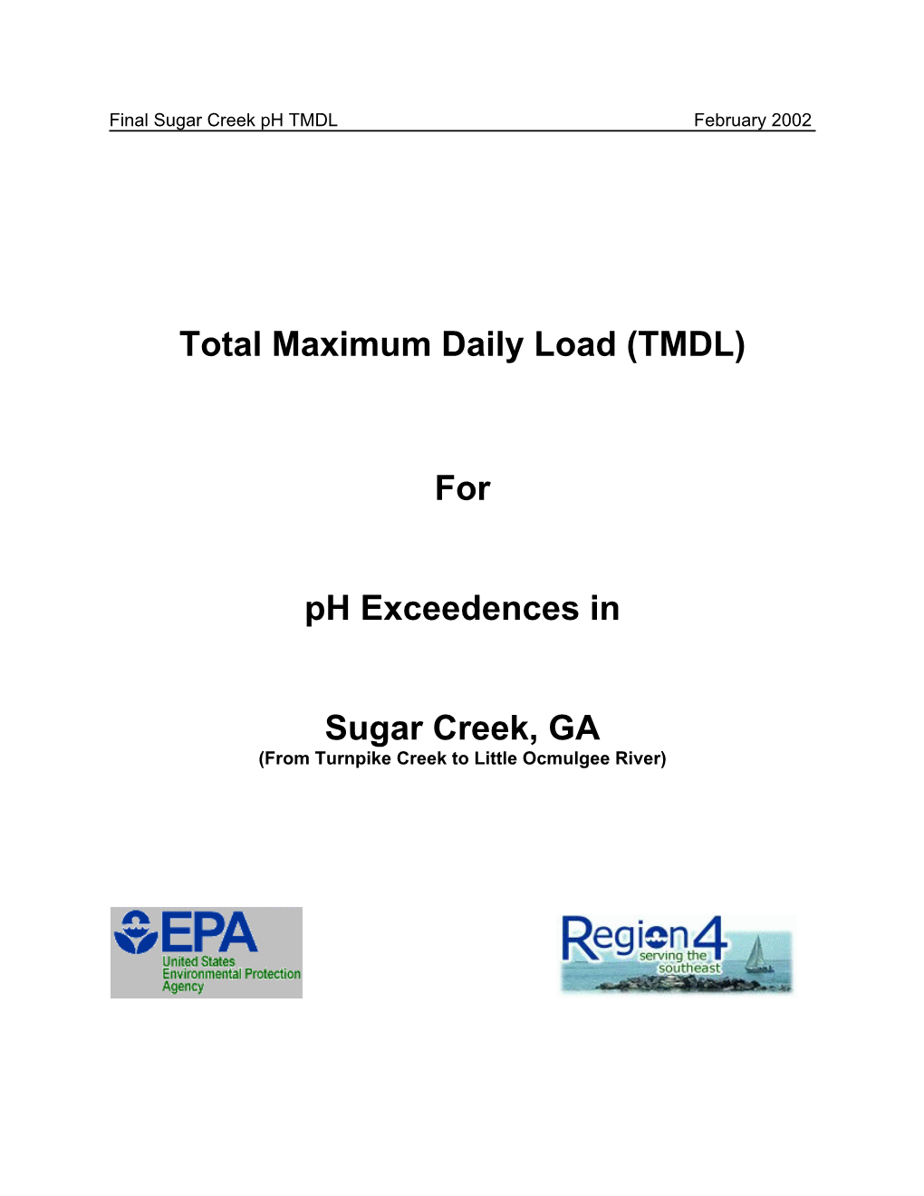Total Maximum Daily Load (TMDL)