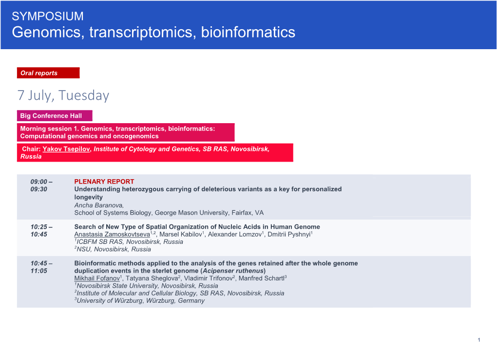 Program – Conference BGRS/SB-2020