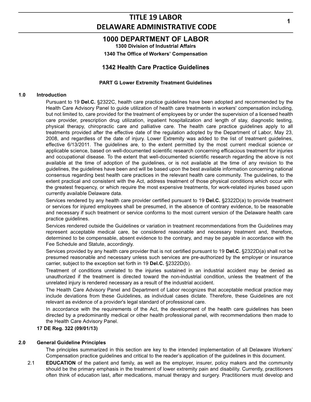 PART G Lower Extremity Treatment Guidelines.Fm