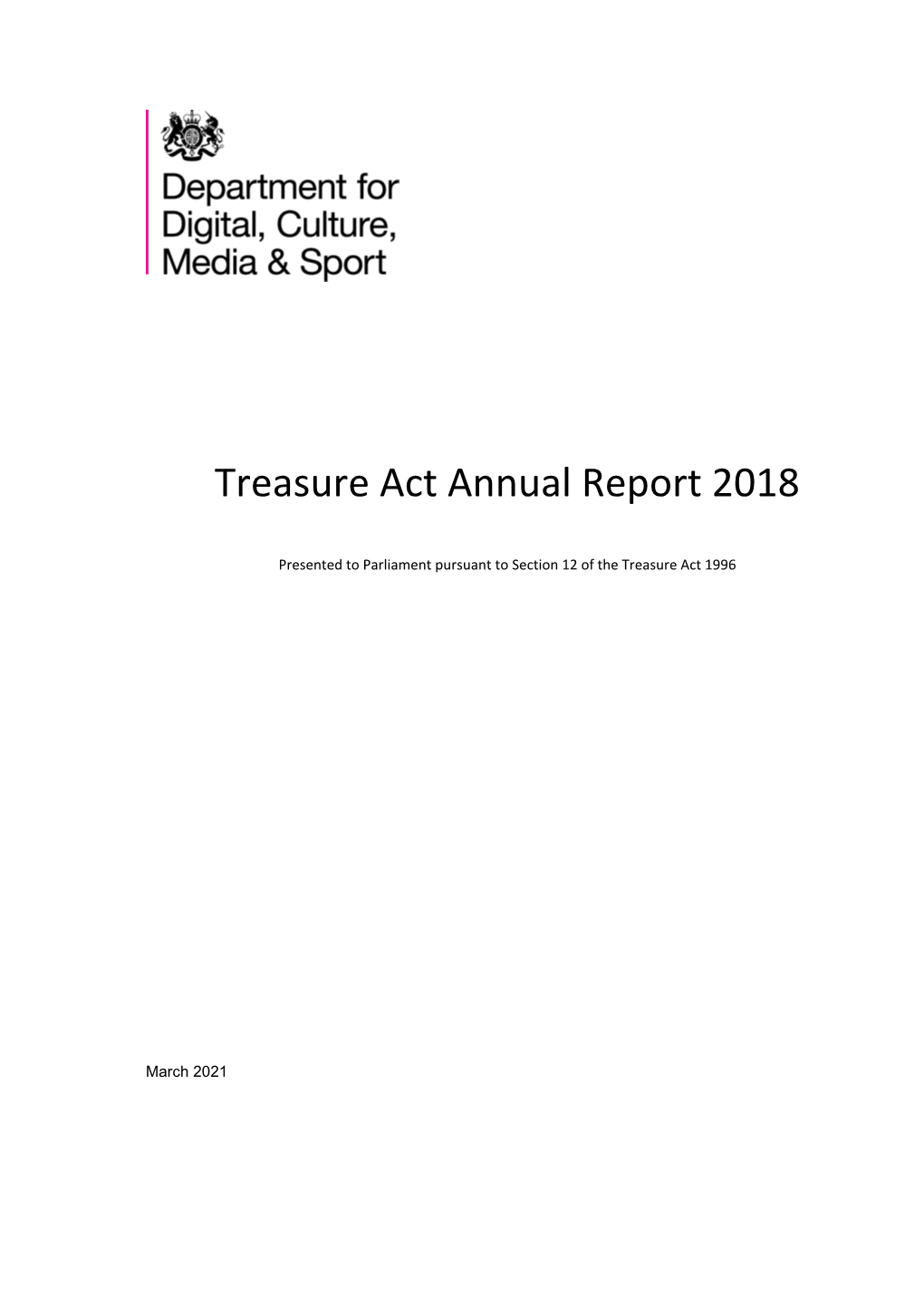 Treasure Act Annual Report 2018